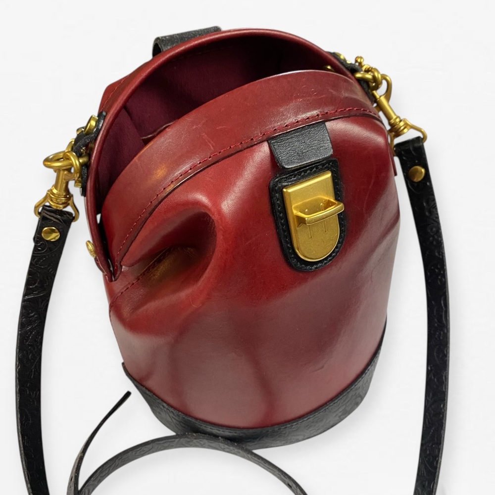 Old Trend Women's Burgundy and Black Crossbody Bag - Picture 5 of 14
